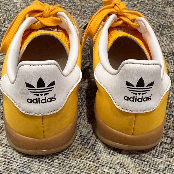ADIDAS GAZELLE INDOOR Crew Yellow Cloud White Gold - Picture 3 of 5